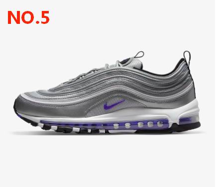 Nike Air Max 97 Men Shoes Silver Purple;